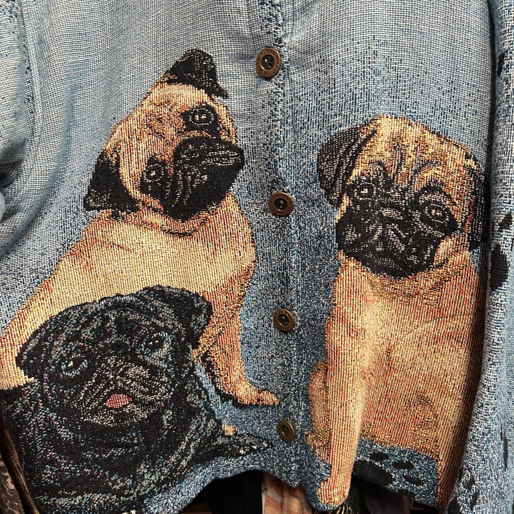 VINTAGE 90S DEADSTOCK PUG WOVEN JACKET - Picture 4 of 6